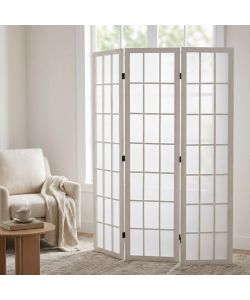 Cosma Separè in Legno Pieghevole Bianco 170x40 cm Stile Country