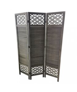 Cosma Separè in Legno Pieghevole Nero 170x40x2 cm Stile Country
