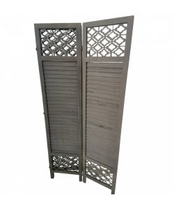 Cosma Separè in Legno Pieghevole Nero 170x40x2 cm Stile Country