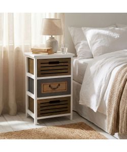 Cosma Mobiletto Alonso 3 Cassetti Legno Marrone Chiaro Vintage 35x28x56 cm