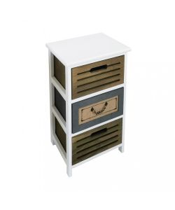 Cosma Mobiletto Alonso 3 Cassetti Legno Marrone Chiaro Vintage 35x28x56 cm