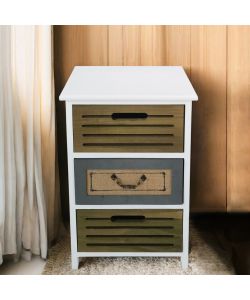 Cosma Mobiletto Alonso 3 Cassetti Legno Marrone Chiaro Vintage 35x28x56 cm