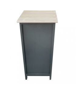 Cosma Mobiletto 3 Cassetti Grigio in Legno Stile Shabby Chic 30x27,5x63
