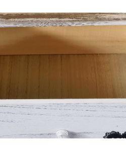 Cosma Mobiletto 3 Cassetti Bianco in Legno Stile Shabby Chic 35x28x56 cm