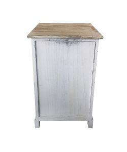 Cosma Mobiletto 3 Cassetti Bianco in Legno Stile Shabby Chic 35x28x56 cm