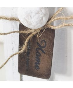 Cosma Mobiletto Bianco 1 Cassetto 1 Anta 35x28x56 cm Stile Shabby Chic