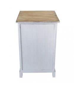 Cosma Mobiletto Bianco 1 Cassetto 1 Anta 35x28x56 cm Stile Shabby Chic