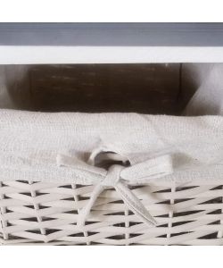 Cosma Mobiletto Andres 4 Cassetti Grigio Chiaro Shabby Chic 35x28x73 cm