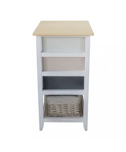 Cosma Mobiletto Andres 4 Cassetti Grigio Chiaro Shabby Chic 35x28x73 cm