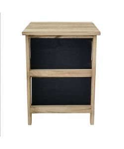Cosma Mobiletto 2 Cassetti Nero in Legno Rettangolare Stile Industrial