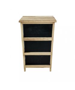 Cosma Mobiletto 3 Cassetti in Legno Nero 34x25x60.5 cm Stile Industrial
