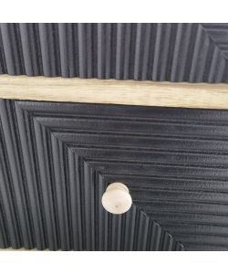 Cosma Mobiletto 4 Cassetti in Legno Nero 34x25x77 cm Stile Industrial