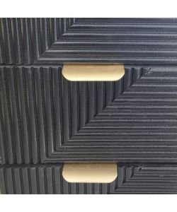 Cosma Mobiletto 2 Cassetti Fisso in Legno Nero 34x25x43.5 cm Industrial