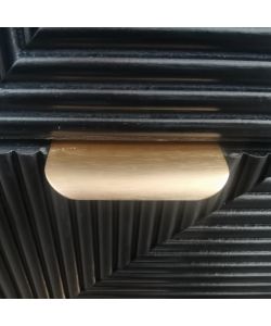 Cosma Mobiletto 2 Cassetti Fisso in Legno Nero 34x25x43.5 cm Industrial
