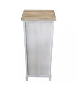 Cosma Mobiletto 4 Cassetti Legno Grigio Chiaro 29x25x72 cm Shabby Chic