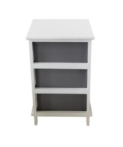 Cosma Mobiletto Beltran 3 Cassetti in Legno Grigio Scuro Stile Shabby Chic