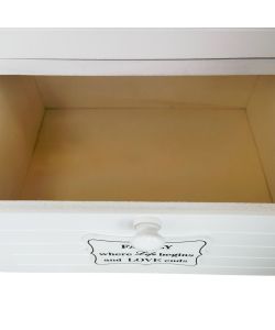 Cosma Mobiletto 3 Cassetti Bianco Rettangolare Stile Shabby Chic 37x28x57