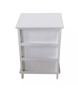 Cosma Mobiletto 3 Cassetti Bianco Rettangolare Stile Shabby Chic 37x28x57