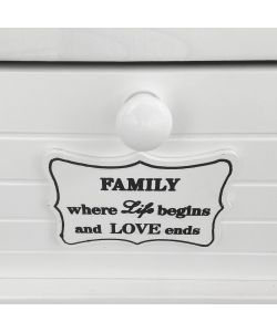 Cosma Mobiletto 4 Cassetti Bianco Legno Stile Shabby Chic 37x28x73 cm