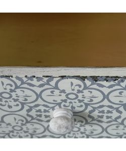 Cosma Mobiletto Vintage 2 Cassetti 1 Anta Bianco 32x29x88 cm