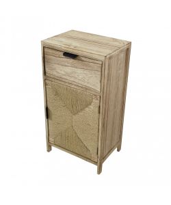Cosma Mobiletto Carlos Legno 1 Cassetto 1 Anta Marrone Chiaro 38x28x71,5 cm