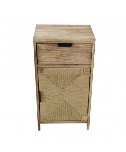 Cosma Mobiletto Carlos Legno 1 Cassetto 1 Anta Marrone Chiaro 38x28x71,5 cm