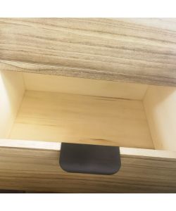 Cosma Mobiletto Legno 2 Cassetti 1 Anta Marrone Chiaro 34x25x78.5 cm