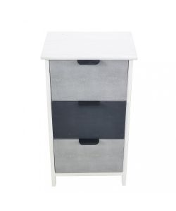 Cosma Mobiletto Casimiro 3 Cassetti in Legno Grigio 34x25x60,5 cm Shabby Chic