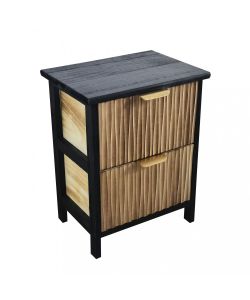Cosma Mobiletto Cesar 2 Cassetti in Legno Marrone Chiaro 34x25x43,5 cm