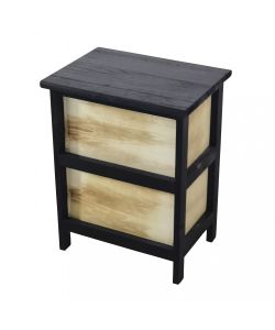 Cosma Mobiletto Cesar 2 Cassetti in Legno Marrone Chiaro 34x25x43,5 cm
