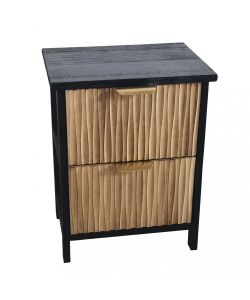 Cosma Mobiletto Cesar 2 Cassetti in Legno Marrone Chiaro 34x25x43,5 cm