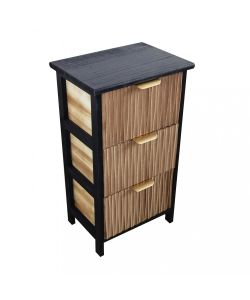 Cosma Mobiletto 3 Cassetti Legno Marrone Chiaro 34x25x60,5 cm Moderno