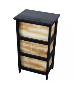Cosma Mobiletto 3 Cassetti Legno Marrone Chiaro 34x25x60,5 cm Moderno