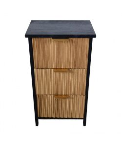 Cosma Mobiletto 3 Cassetti Legno Marrone Chiaro 34x25x60,5 cm Moderno