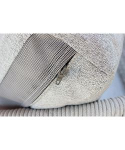 Cosma Poltrona Dondolo Seychelles 95x95cm Bianco Grigio Chiaro