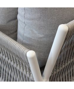 Cosma Set mobili da giardino Salotto Belem 3 pz bianco con cuscini