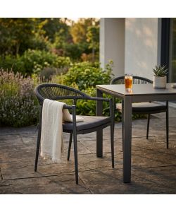Cosma Poltrona Giardino Impilabile Antracite 57x58x76 cm con Cuscini
