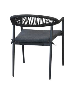 Cosma Poltrona Giardino Impilabile Antracite 57x58x76 cm con Cuscini