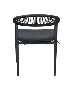 Cosma Poltrona Giardino Impilabile Antracite 57x58x76 cm con Cuscini