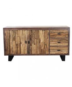Cosma Mobile Zubin Marrone 160x40x85 cm in Legno e Metallo Fisso