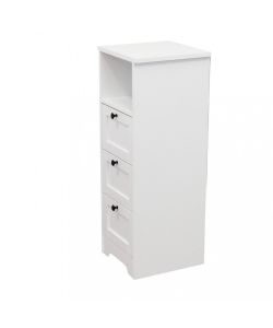 Cosma Mobiletto Aldous in Legno Bianco 81,5x30x30 cm Fisso Moderno