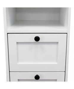 Cosma Mobiletto Aldous in Legno Bianco 81,5x30x30 cm Fisso Moderno