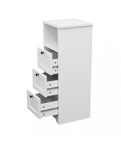 Cosma Mobiletto Aldous in Legno Bianco 81,5x30x30 cm Fisso Moderno