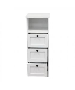 Cosma Mobiletto Aldous in Legno Bianco 81,5x30x30 cm Fisso Moderno