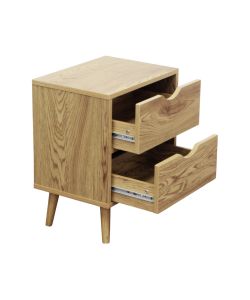 Cosma Comodino Amos Naturale in Legno Marrone Chiaro 40x30x50,5 cm Moderno
