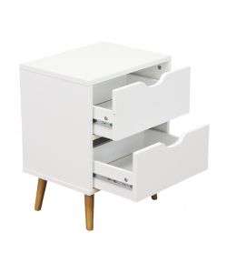 Cosma Comodino Bianco Amos in Legno Rettangolare 40x30x50,5 cm Fisso Moderno