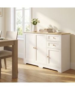Cosma Mobile Bartholomew in Legno Bianco 110x39.5x78.5 cm Fisso Rettangolare