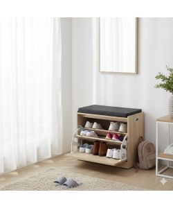 Cosma Scarpiera Jacklyn Legno Marrone Chiaro 60x29.5x48 cm Fissa