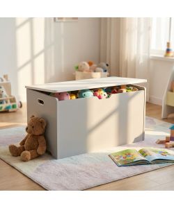 Cosma Porta Giochi in Legno Bianco 78x38x40 cm Appoggio Moderno