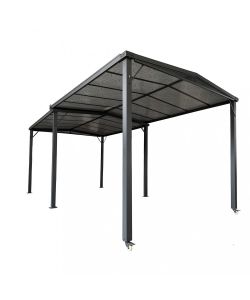 Cosma Gazebo Estensibile 3x3 Antracite in Alluminio e Policarbonato
